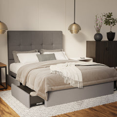 Marlowe Fabric Drawer Bed Frame (Water Repellent & Pet Friendly) By Somnuz
