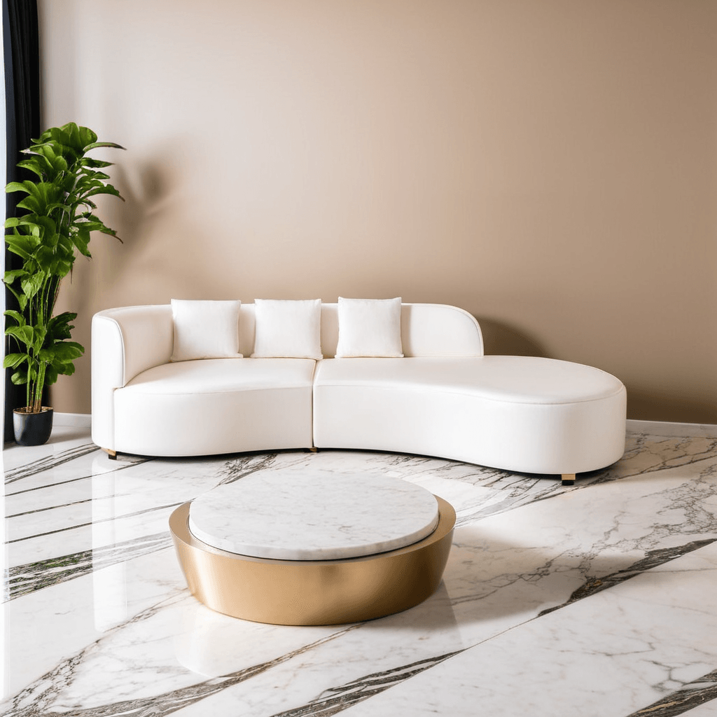 Dorca Boucle Fabric Sectional Sofa