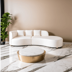 Dorca Boucle Fabric Sectional Sofa