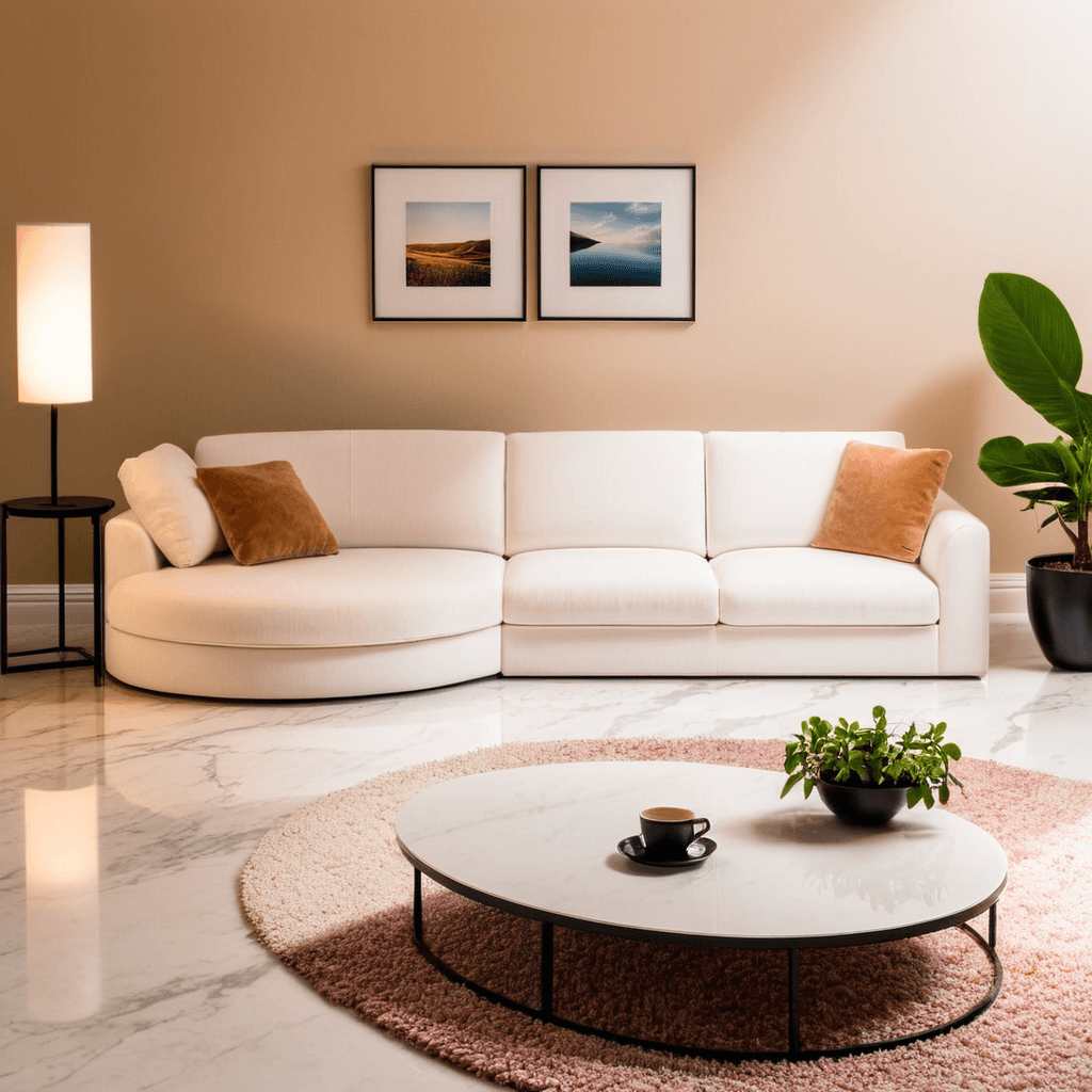 Milton Cream Fabric Sectional Sofa