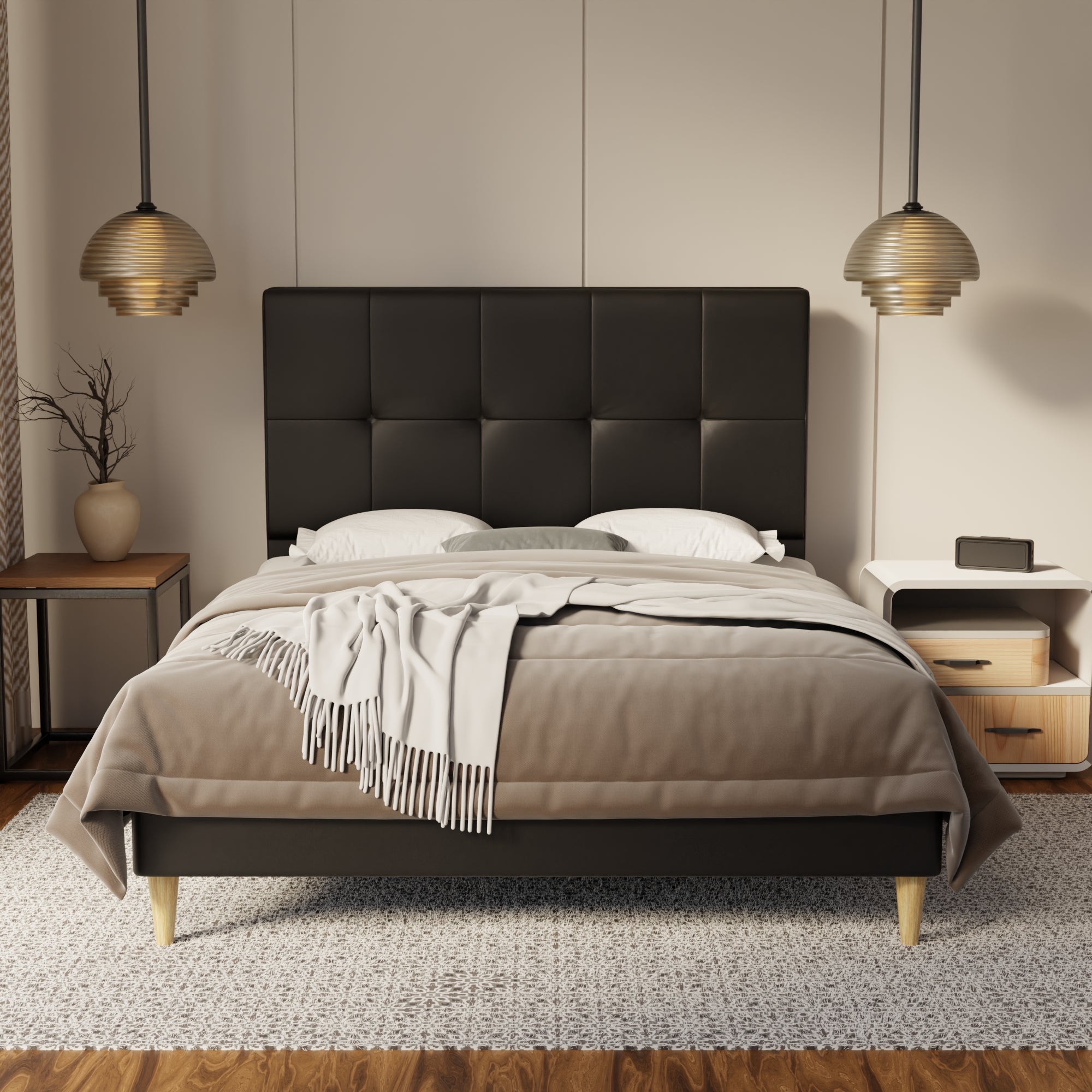 Marlowe Genuine Leather Bed Frame By Esteller