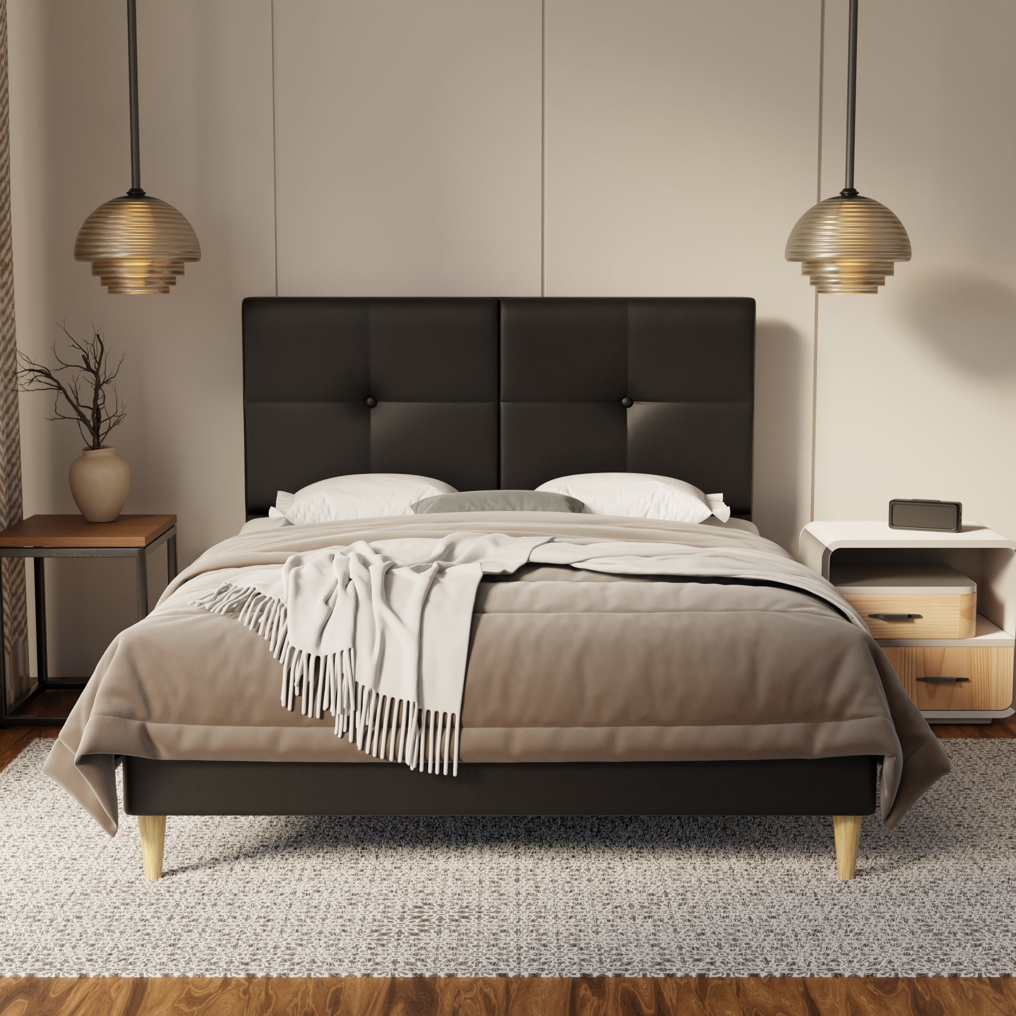 Rylan Genuine Leather Bed Frame By Esteller