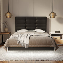 Kaelen Genuine Leather Floating Bed Frame (With LED) By Esteller