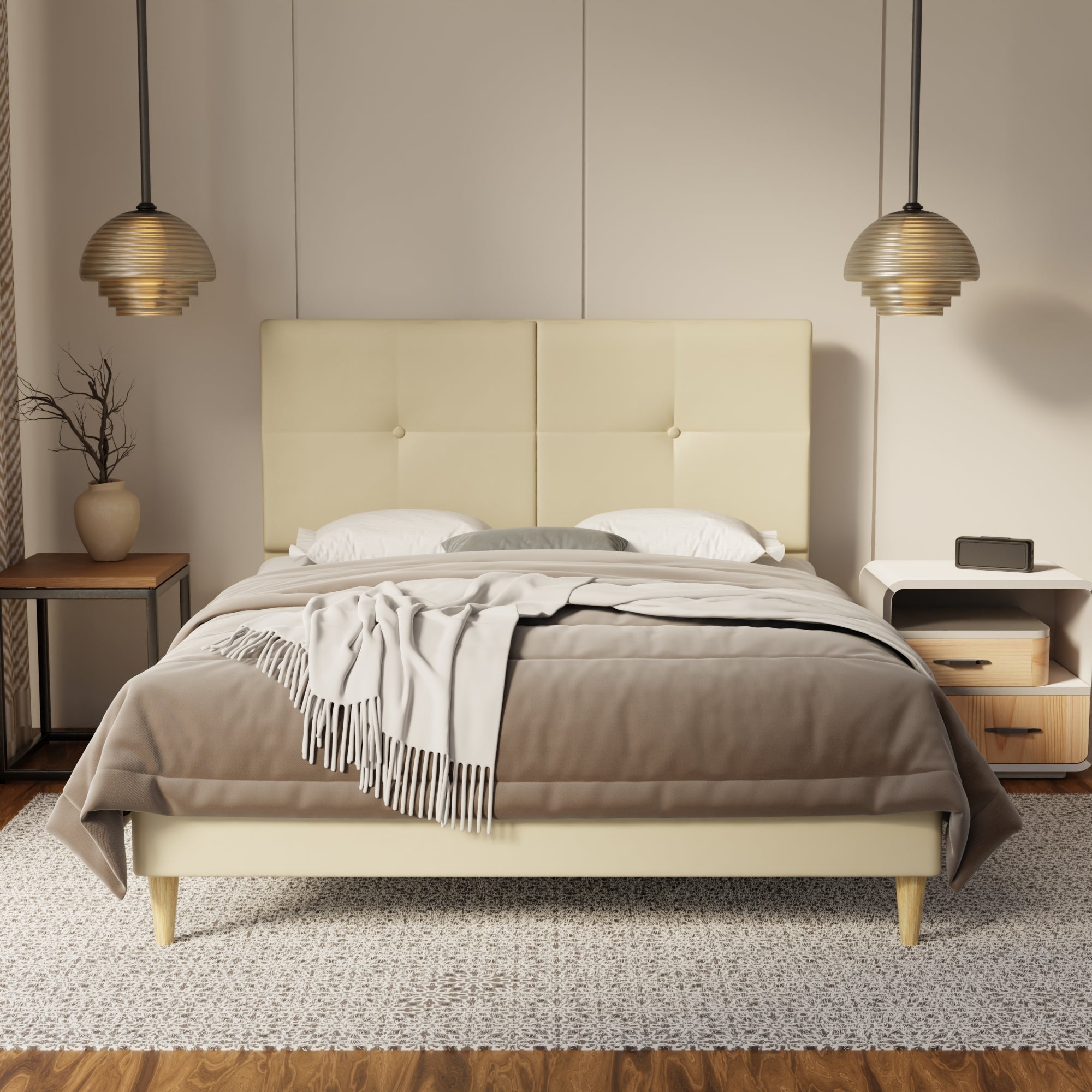 Rylan Genuine Leather Bed Frame By Esteller