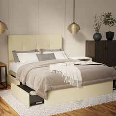 Lyra Genuine Leather Drawer Bed By Esteller