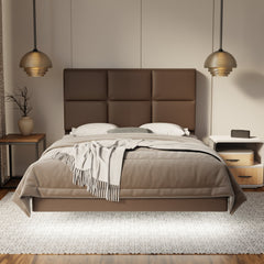 Caspian Genuine Leather Floating Bed Frame (With LED) By Esteller