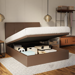Lyra Genuine Leather Storage Bed (Gas Lift) By Esteller