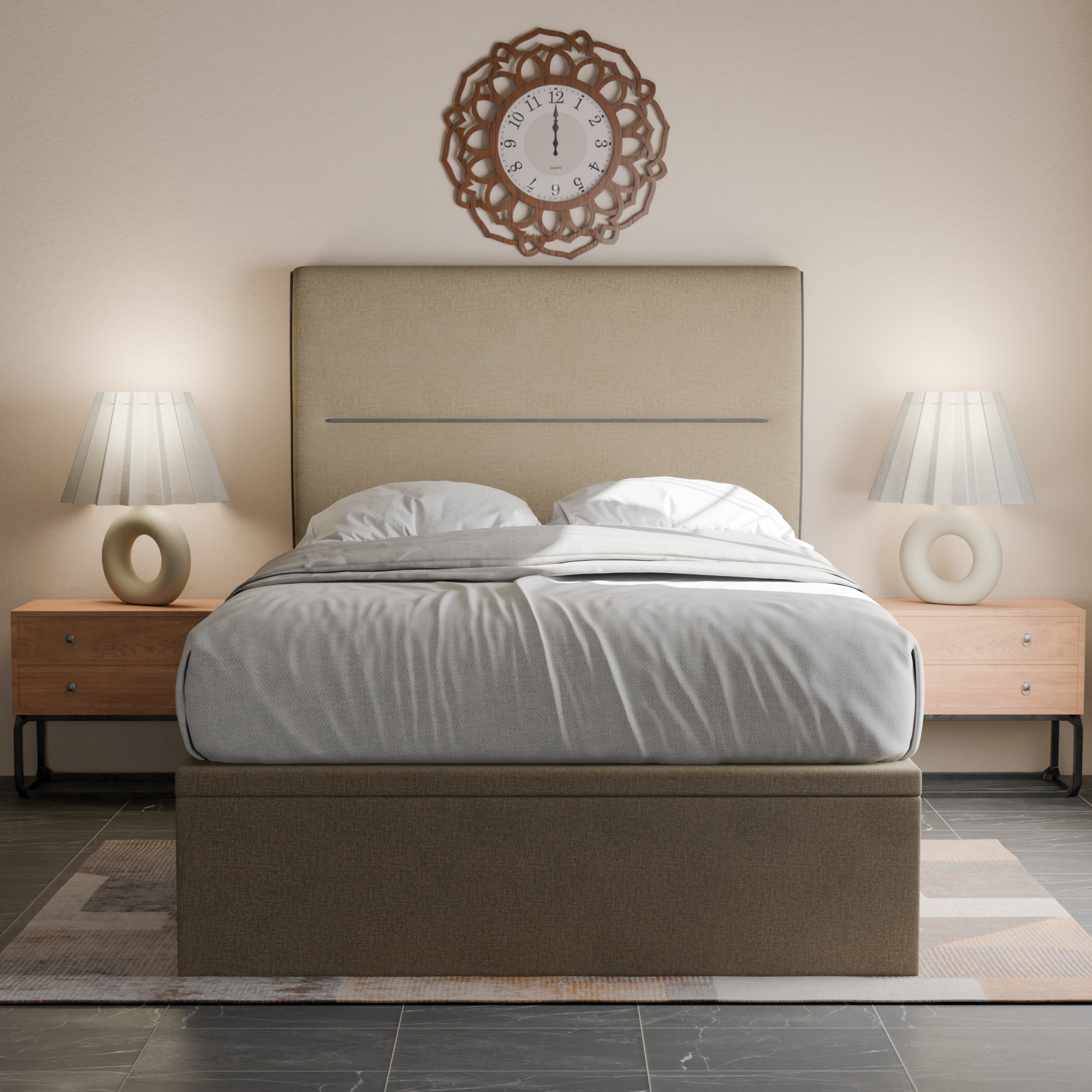 Jenner Fabric Storage Bed Frame