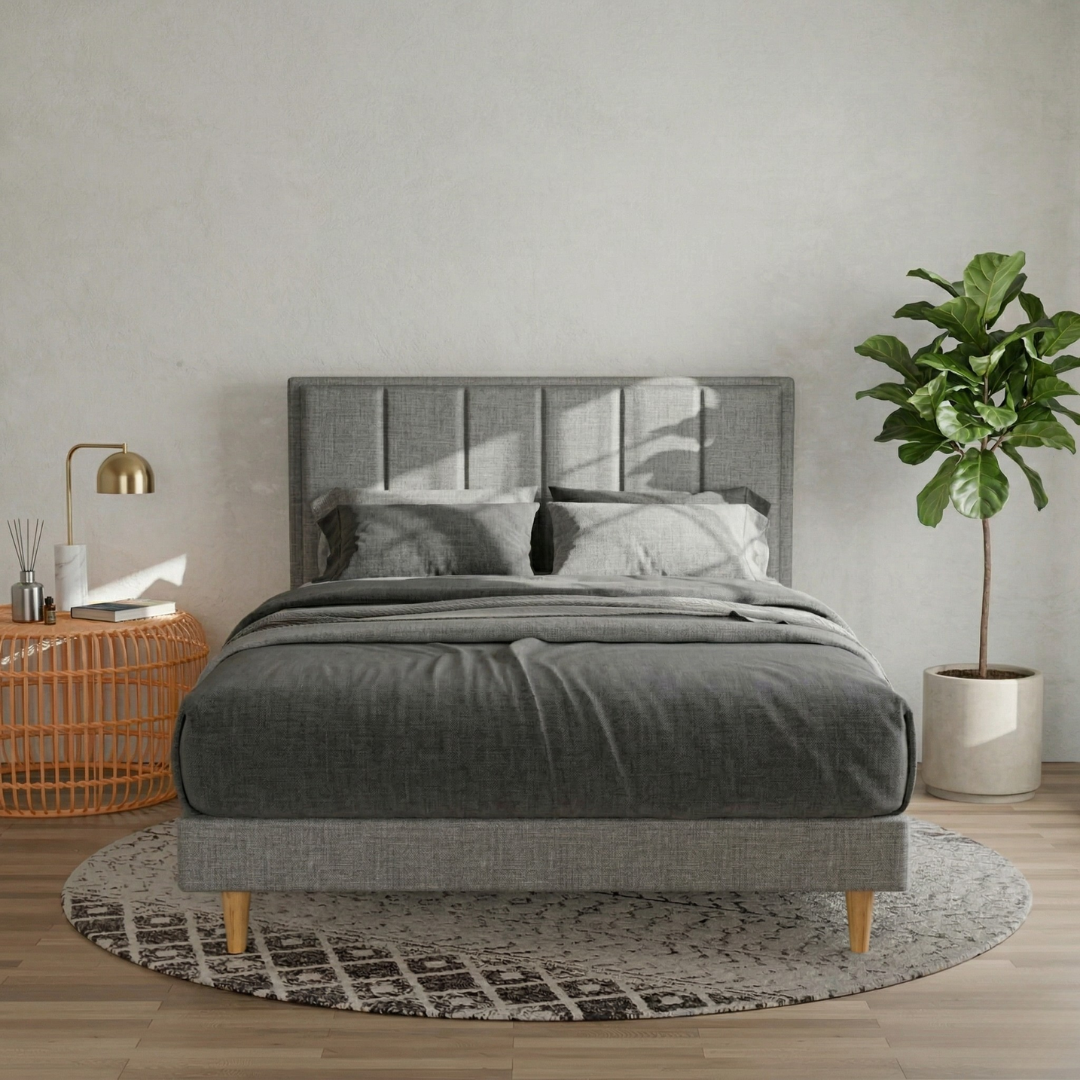 Snova Fabric Bed Frame + Somnuz® Memory Foam Mattress (Single & Super Single only)