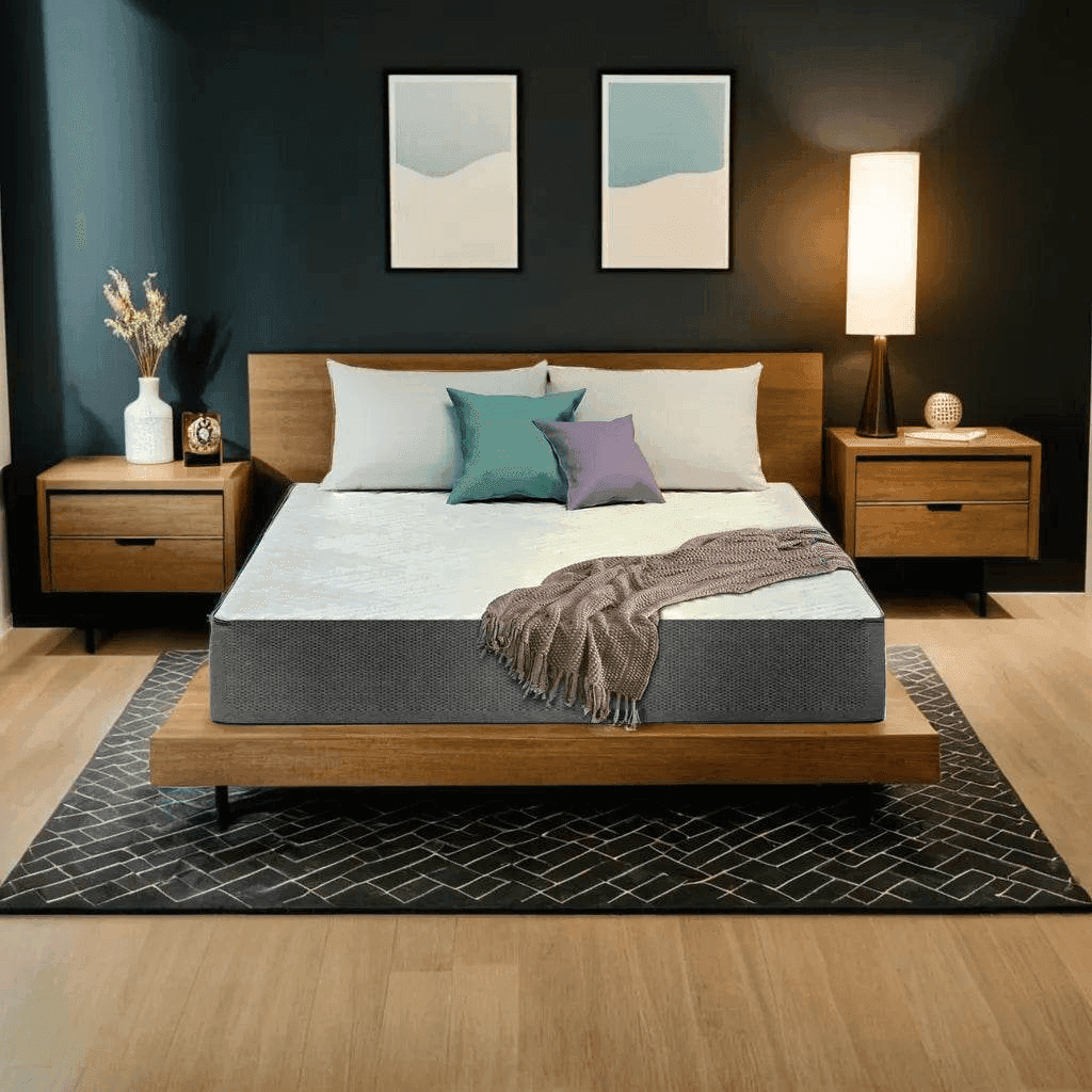 Manovel Fabric Divan Bed Frame (Water Repellent) + Somnuz® Memory Foam Mattress (Single & Super Single only)