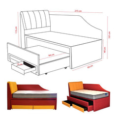 Devin Iron 5-in-1 Pull-Out Bed Frame - Maxi Home Furnishing