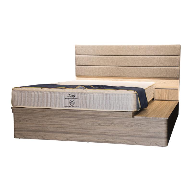 Garry Queen Size Storage with Side Storage Bed Frame (Wooden) - Maxi Home Furnishing